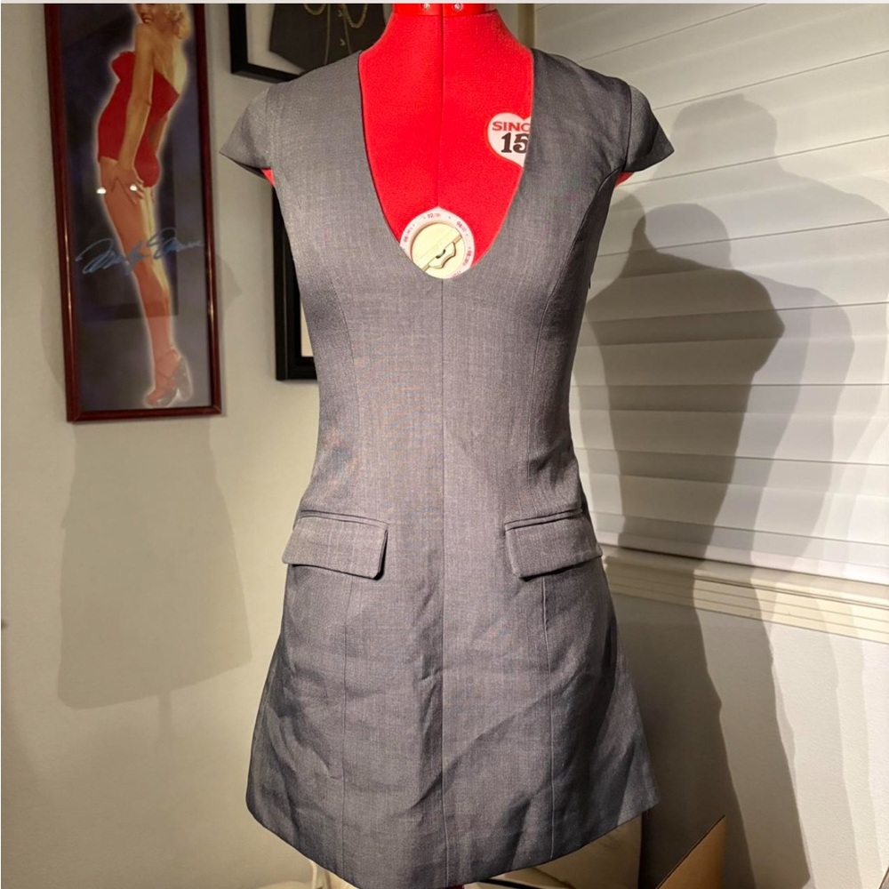 SOLD - Gray Cap Sleeve Dress